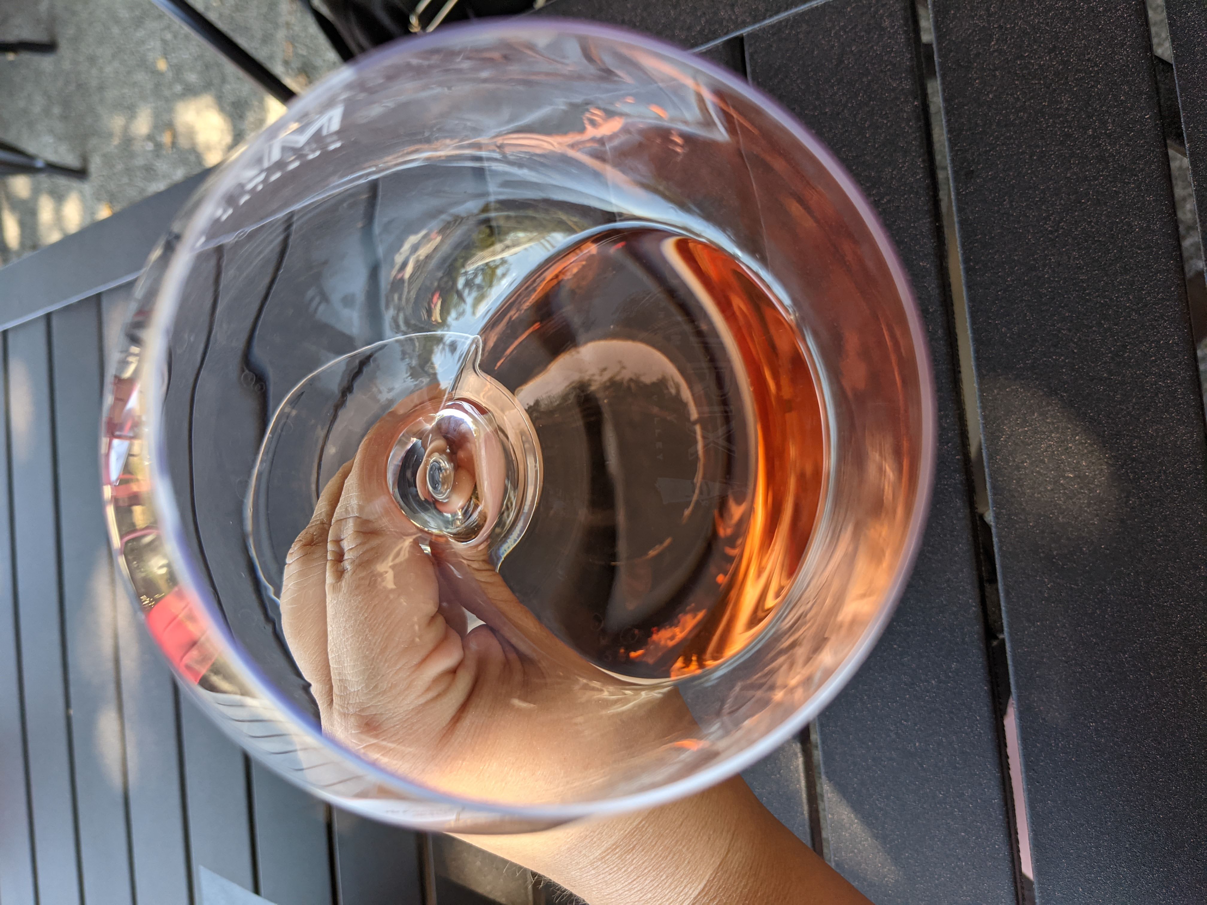 matrix rose in glass