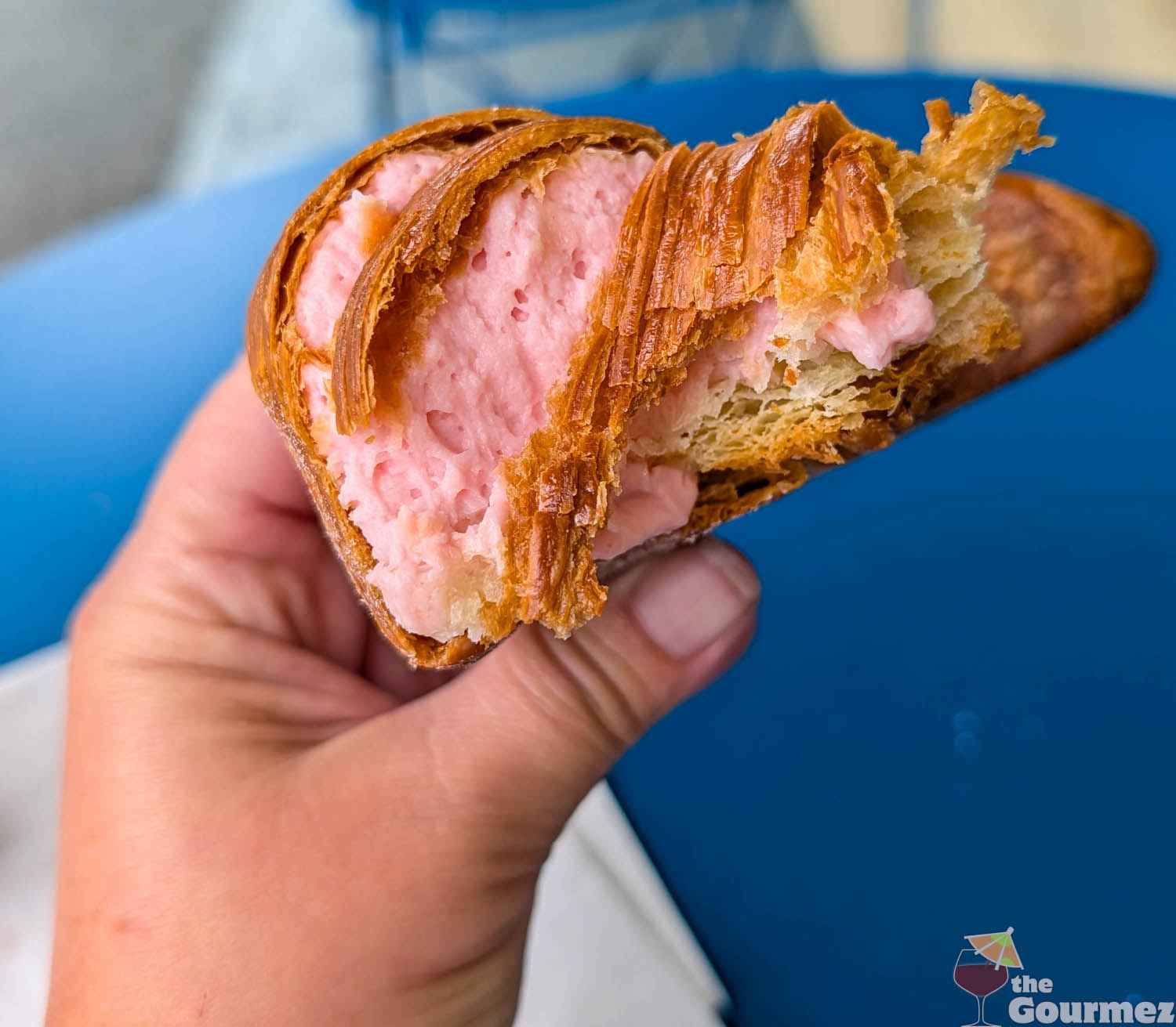 ones bakery strawberry half-moon croissant